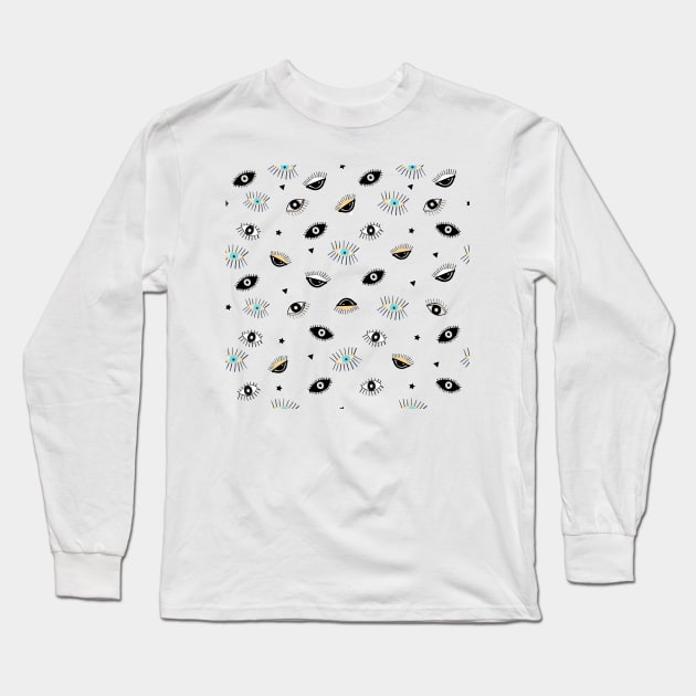 Beauty blue eyes Long Sleeve T-Shirt by GULSENGUNEL